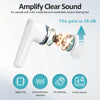 Self-fitting No howling Rechargeable Intelligent Noise Cancellation OTC Wireless Hearing Aid with Hearing Test iOS/Android APP,Bluetooth earphone