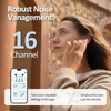 Self-fitting No howling Rechargeable Intelligent Noise Cancellation OTC Wireless Hearing Aid with Hearing Test iOS/Android APP,Bluetooth earphone