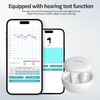 Self-fitting No howling Rechargeable Intelligent Noise Cancellation OTC Wireless Hearing Aid with Hearing Test iOS/Android APP,Bluetooth earphone