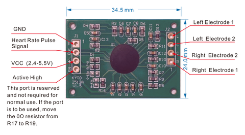 Handheld heart rate module KYTO2512A  , suitable for treadmills/exercise bikes/elliptical machines/and rowing machines