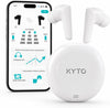 KYTO2880 OTC Hearing Aids for Seniors with Bluetooth, Rechargeable Earbud-Style | 35–41dB Gain,  iOS/Android App Hearing Test, Control Whistling Suppression, 4 Modes, Calls & Music, In-Ear Design for Mild to Moderate Hearing Loss